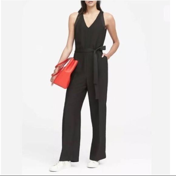 Banana Republic Pants - Banana Republic wide leg jumpsuit with sateen trim